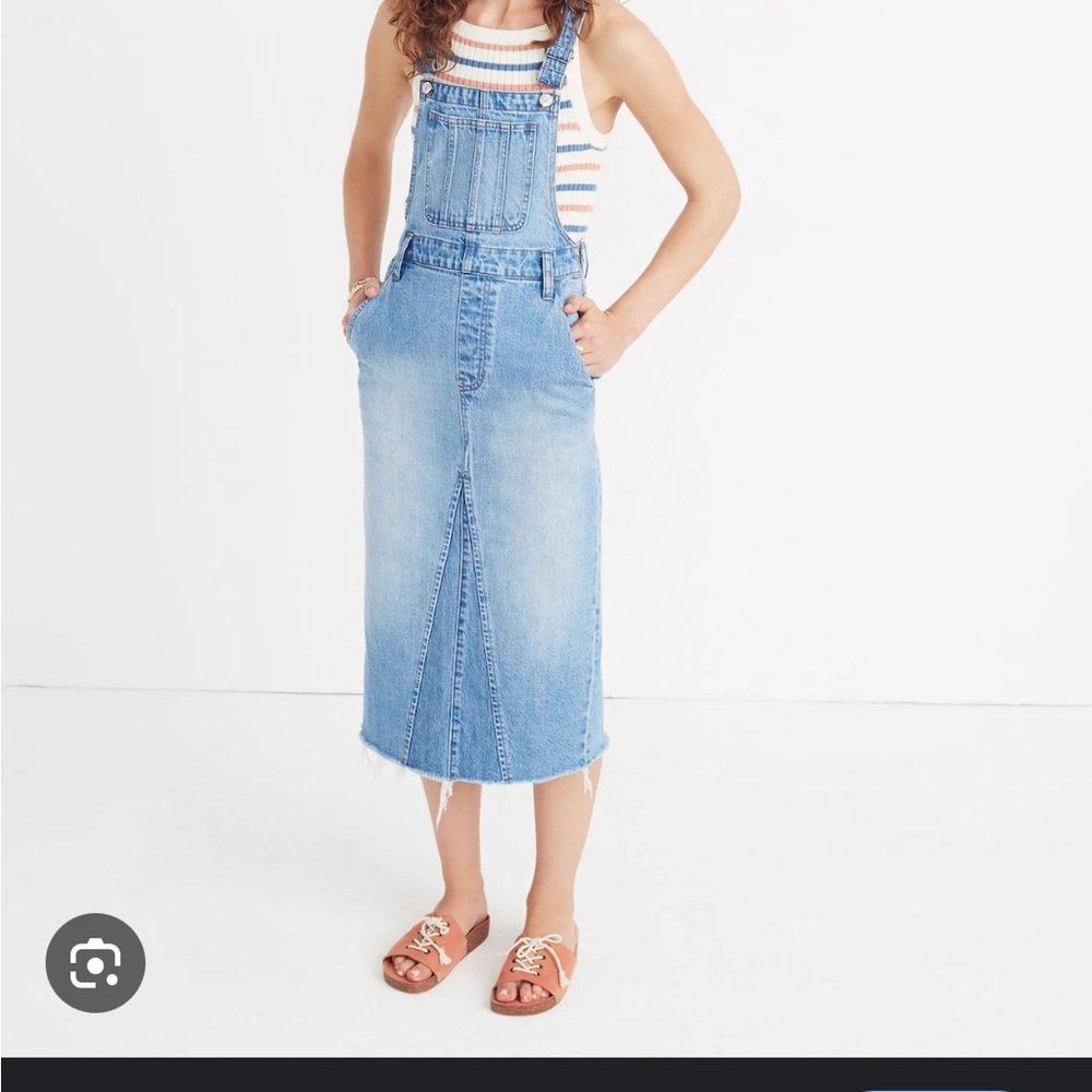 Madewell Light Blue Denim Midi Dress